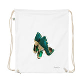 Green Girl Cotton Drawstring Bag Handbag Storage Dust Bag